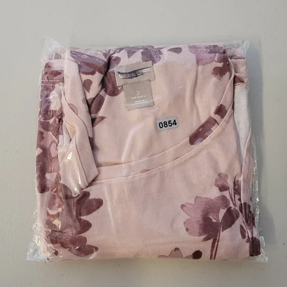 Chicos Floral Side-slit tunic  Scoop neck 3/4 Sleeve Size 2 u.s. Size L - Picture 11 of 11